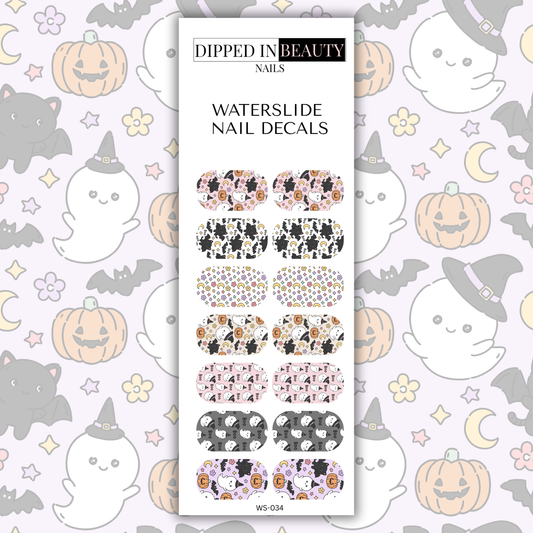 Cute Halloween Nail Decals | Waterslide 034