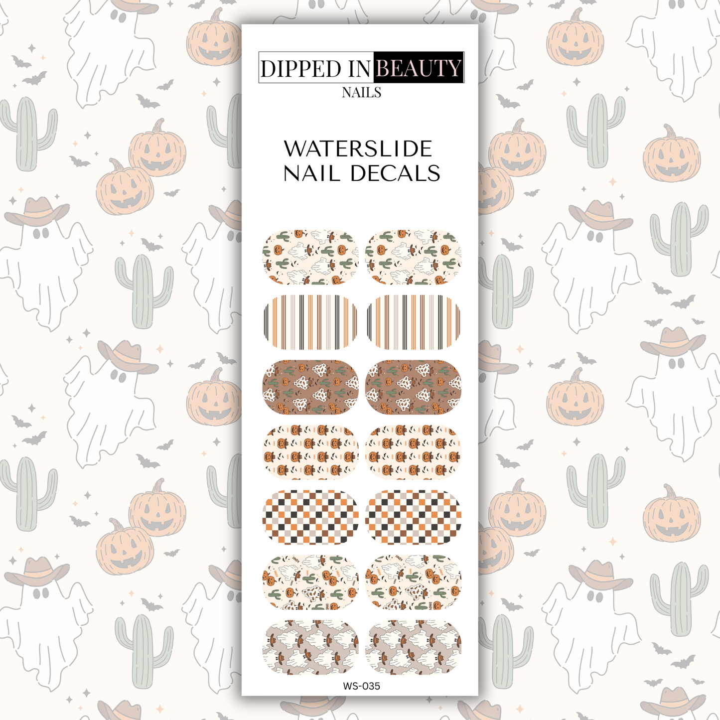 Western Halloween Nail Decals | Waterslide 035