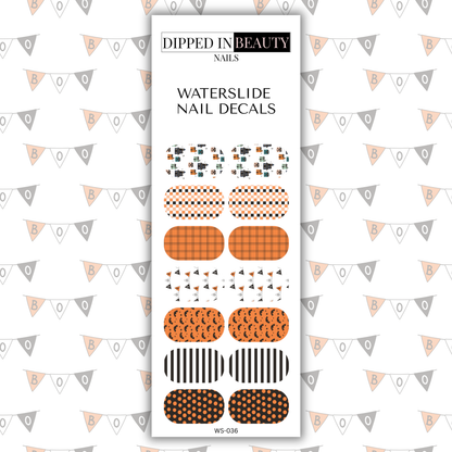 Classic Halloween Nail Decals | Waterslide 036
