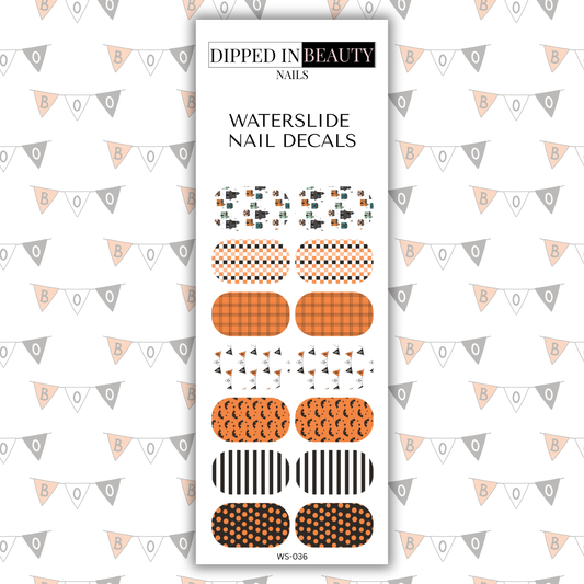 Classic Halloween Nail Decals | Waterslide 036