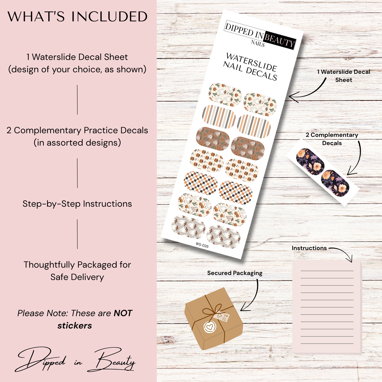 Western Halloween Nail Decals | Waterslide 035