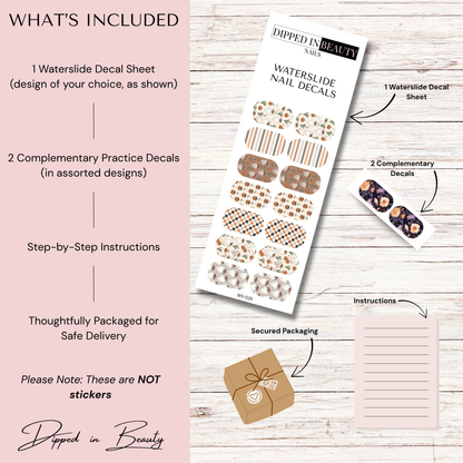 Western Halloween Nail Decals | Waterslide 035