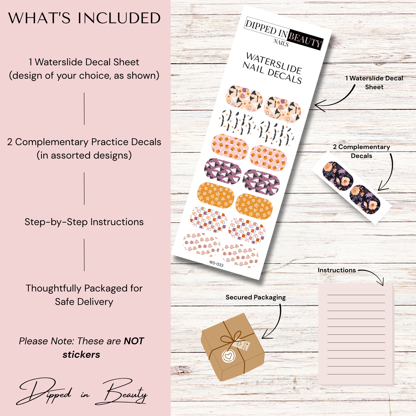 Fall Halloween Nail Decals | Waterslide 033