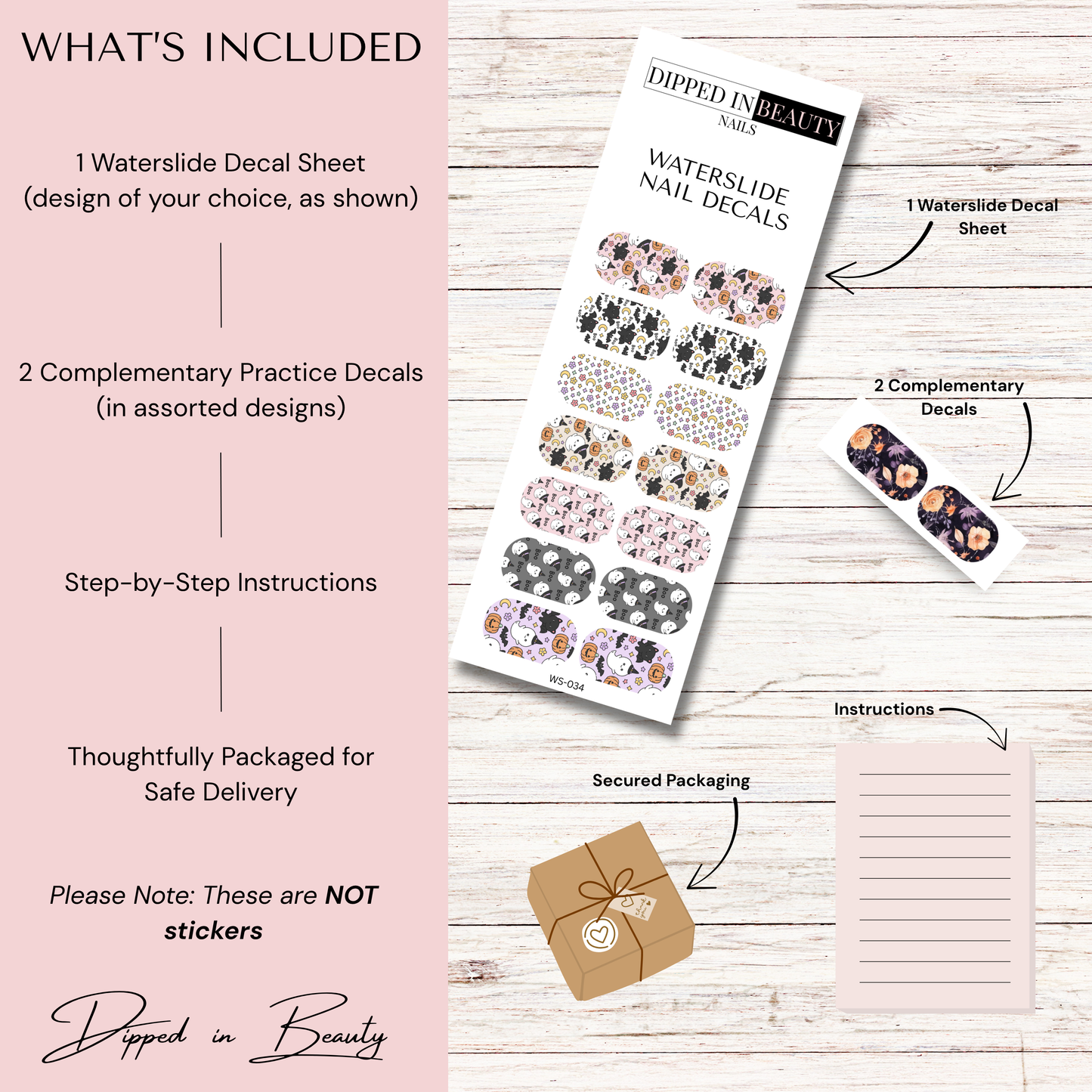 Cute Halloween Nail Decals | Waterslide 034
