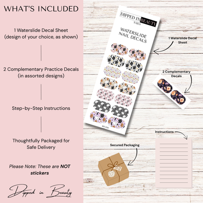 Cute Halloween Nail Decals | Waterslide 034