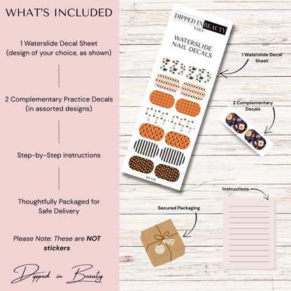 Classic Halloween Nail Decals | Waterslide 036