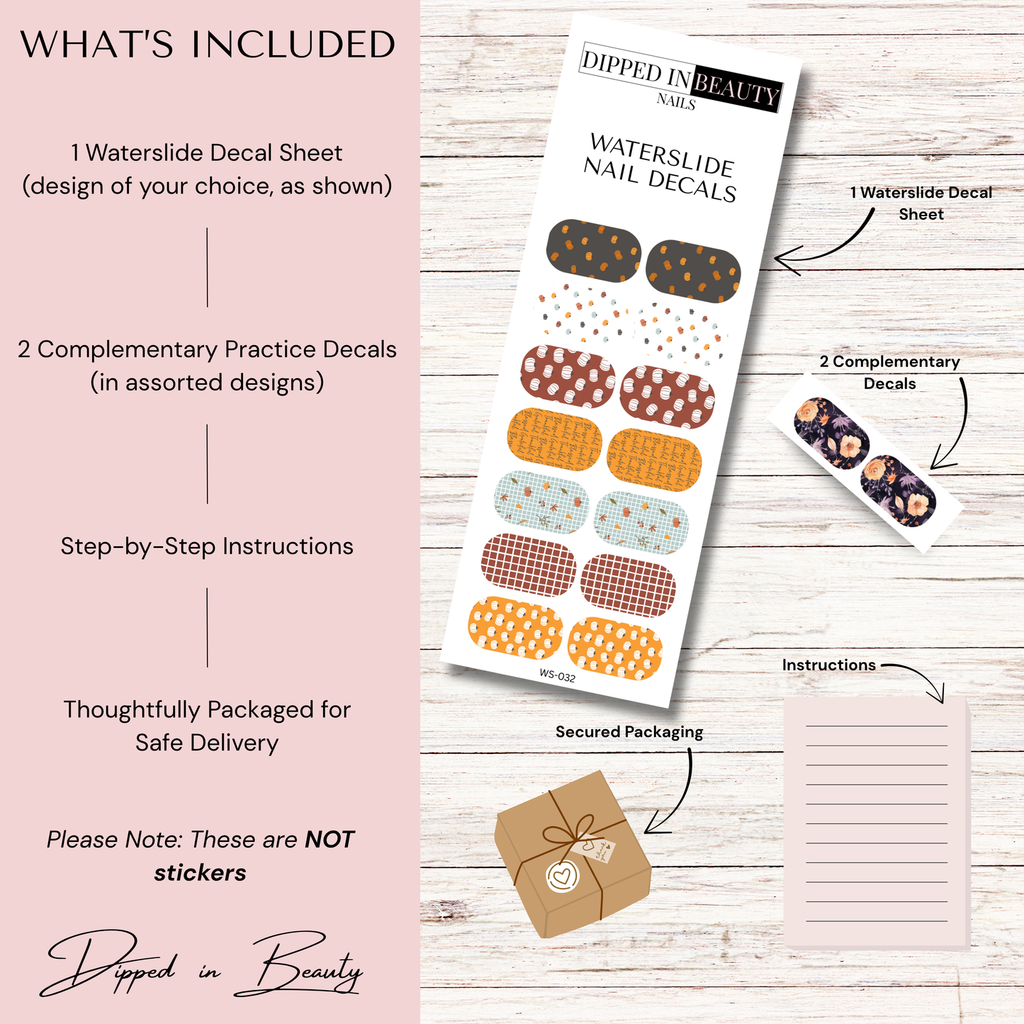 Fall Nail Decals | Waterslide 032