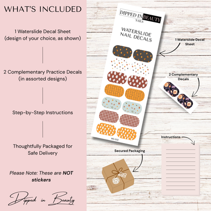 Fall Nail Decals | Waterslide 032