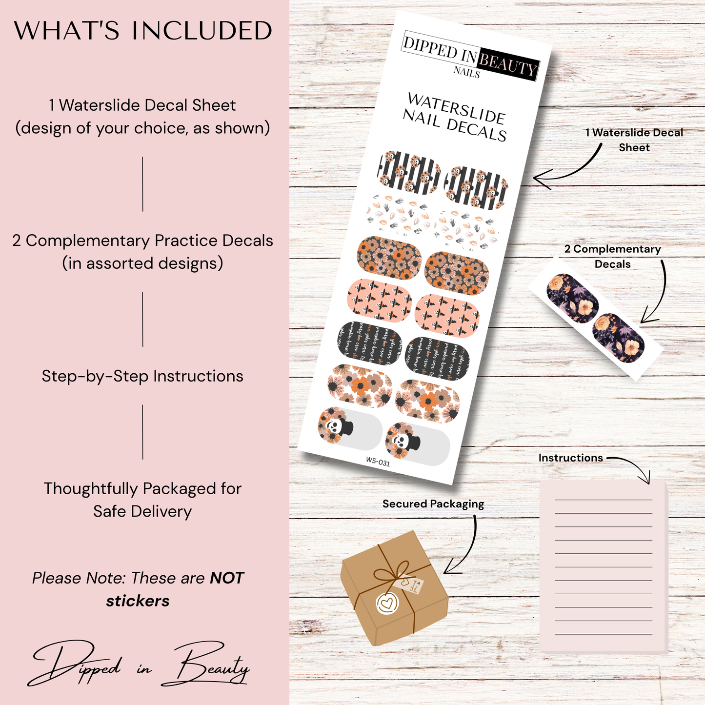 Fall Halloween Nail Decals | Waterslide 031