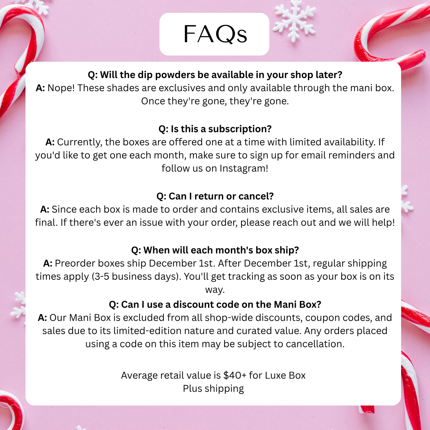 The Sweetest Season December Mani Box | Winter Dip Powder Nail Kit