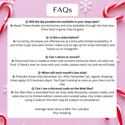 The Sweetest Season December Mani Box | Winter Dip Powder Nail Kit