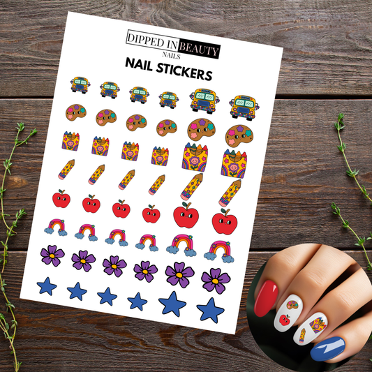 School Nail Stickers