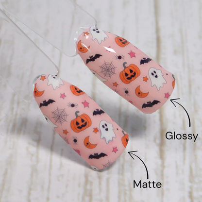Pastel Pumpkin & Ghost Waterslide Nail Decals | Waterslide 011